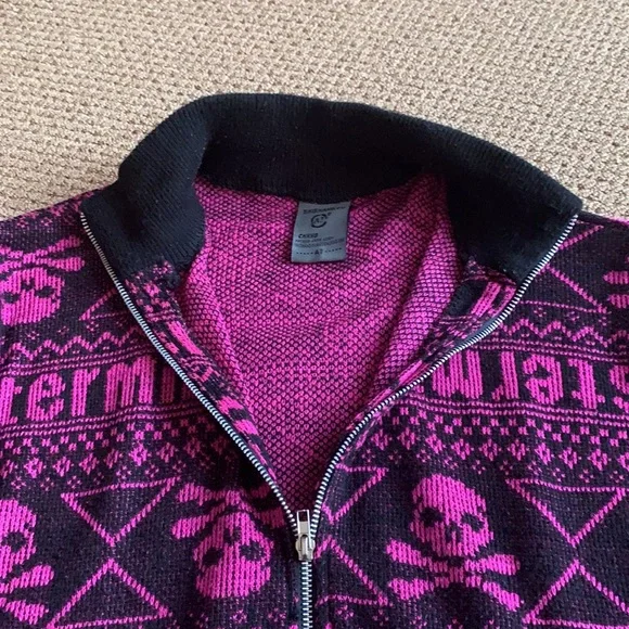 Skull Patterned Zip Up - Picture 4 of 5